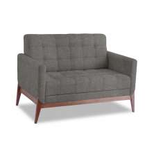 Sofá  2 Lugares Brooks Linho Cinza 126 cm
