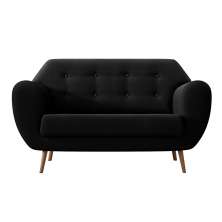 Sofá 2 Lugares Beegees Suede Preto