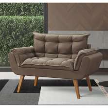 Sofá 2 Lugares Dock Velosuede Bege