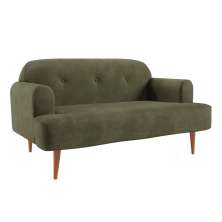 Sofá 2 Lugares Kiev Velosuede Verde 130 cm