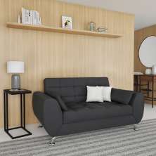 Sofá 2 Lugares Luciana Suede Cinza