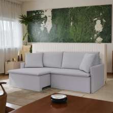 Sofá 2 Lugares Retrátil e Reclinável Provence Linho Prata 154 cm