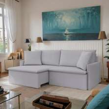 Sofá 2 Lugares Retrátil e Reclinável Sanremo Linho Prata 154 cm