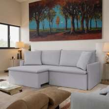 Sofá 2 Lugares Retrátil e Reclinável Tropez Prata 154 cm