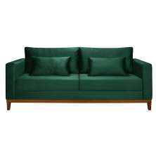 Sofá 3 Lugares Bahamas Suede Verde 230 cm