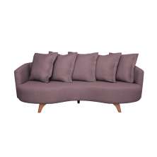 Sofá 3 Lugares Capri Veludo Rosa 220 cm