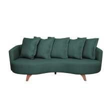 Sofá 3 Lugares Capri Veludo Verde 240 cm