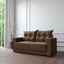 Sofá 3 Lugares Lubeck Suede Marrom 180 cm