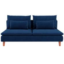 Sofá 3 Lugares Merkel Linho Azul Marinho