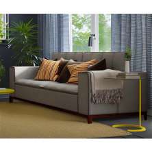 Sofá 3 Lugares Nicolette Suede Cinza