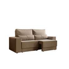 Sofá 3 Lugares Retrátil Sochi Suede Bege