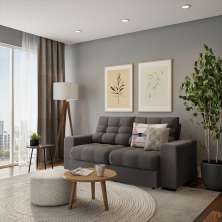 Sofá 3 Lugares Retrátil e Reclinável Provença Suede Castanho