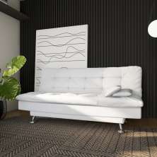 Sofá-Cama 3 Lugares Casal Excelencia Branco