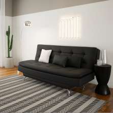 Sofá-Cama 3 Lugares Casal Premium Amazing Preto