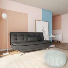 Sofá-Cama 3 Lugares Casal Premium Pretty Preto
