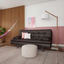 Sofá-Cama 3 Lugares Casal Raridade Café