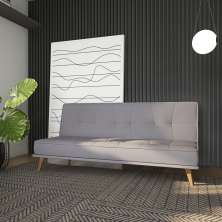 Sofá-Cama 3 Lugares Casal Rimini Cinza