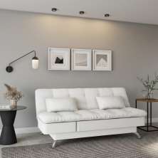 Sofá-Cama Casal 3 Lugares Annanda Corino Branco