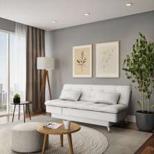 Sofá-Cama Casal 3 Lugares Antônia Corino Branco