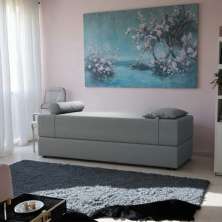 Sofá-Cama Casal 3 Lugares Luzern Linho Cinza