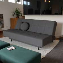 Sofá-Cama Casal 3 Lugares Tivoli Suede Grafite