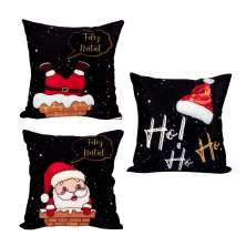 Almofada Natalina Estampada Decorativa 3 Unidades 40cm x 40cm Tecido Suede com Refil de Silicone