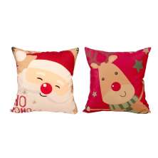 Almofada de Natal Estampada Suede 2 Unidades 40cm x 40cm com Refil de Silicone