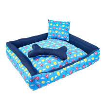 Cama Pet Extra Grande Onix 70cm x 70cm x 15cm Com Almofadas Decorativa