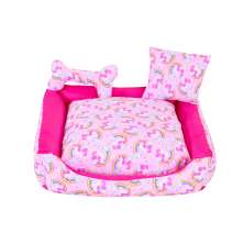 Cama Pet Extra Grande Onix 70cm x 70cm x 15cm Com Almofadas Decorativa