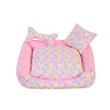Cama Pet Extra Grande Onix 70cm x 70cm x 15cm Com Almofadas Decorativa