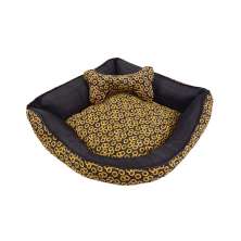 Cama Pet Média 60cm x 60cm x 20cm Girassol Com Almofada Decorativa