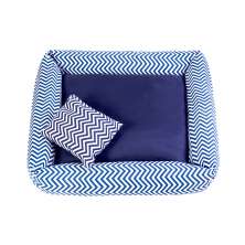Cama Pet Médio Simples Top 50cm x 50cm x 15cm Criative Azul Com Almofada Decorativa
