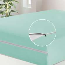 Capa para Colchão Queen de Malha com Zíper 1,98m x 1,58m x 30cm Verde