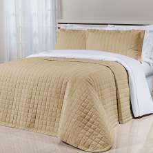 Cobre Leito Clássico Queen Bege 200 Fios 100% Algodão 3 Peças 2,60m x 2,40m