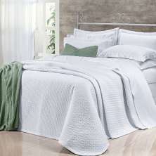 Cobre Leito King 400 Fios Egípcio 100% Algodão Branco + Jogo de Cama - 7 Peças