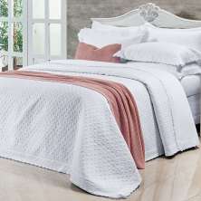 Cobre Leito Queen Size Branco 400 Fios Egípcio 100% Algodão + Jogo de Cama - 7 Peças