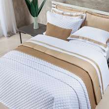 Cobre Leito Queen Size Branco 400 Fios Egípcio 100% Algodão 3 Peças 2,60m x 2,40m