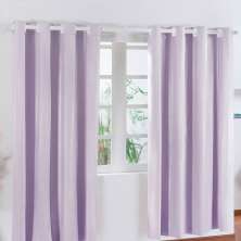 Cortina Blackout Corta Luz 2m x 2,80m Lilás com 16 ilhós para Varão Simples de 2 metros