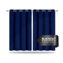 Cortina Blackout Corta Luz Marinho de PVC 2,80m x 1,80m ideal para Varão Simples de 2 metros