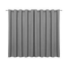 Cortina Blackout de Tecido Cinza 4,00m x 2,70m 95% de Corta Luz - Ideal para Varão Simples de 3 Metros