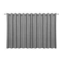 Cortina Blackout de Tecido Cinza 6,00m x 2,70m 95% de Corta Luz - Ideal para Varão Simples de 4 Metros
