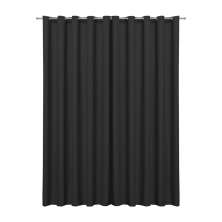 Cortina Blackout em Tecido Preta 3,00m x 2,70m 75% de Corta Luz - Ideal para Varão Simples de 2 Metros