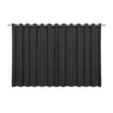 Cortina Blackout em Tecido Preta 5,00m x 2,70m 75% de Corta Luz - Ideal para Varão Simples de 4 Metros