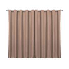 Cortina Blecaute de Tecido Avelã 4,00m x 2,70m 95% de Corta Luz - Ideal para Varão Simples de 3 Metros