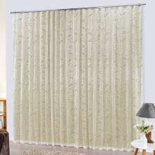 Cortina Trilho Suisso de Renda Palha Catar 4,40m x 2,50m para Trilho de 3 Metros