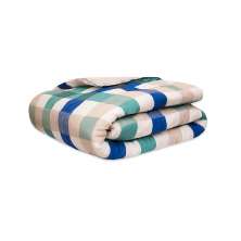 Edredom Solteiro Estampado Xadrez Aqua 2,50m x 1,60m 160 Fios