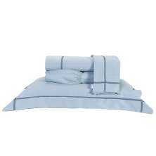Jogo Lençol Queen Size Cinza 400 Fios Micro Percal 4 Peças 2,60m x 2,40m