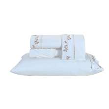 Jogo de Cama King Size Palha 100% Algodão 200 Fios 4 Peças