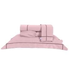 Jogo de Cama King Size Rosa 400 Fios Micro Percal 4 Peças 2,80m x 2,60m