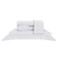 Jogo de Cama Tamanho King Size Branco 400 Fios Micro Percal 4 Peças 2,80m x 2,60m